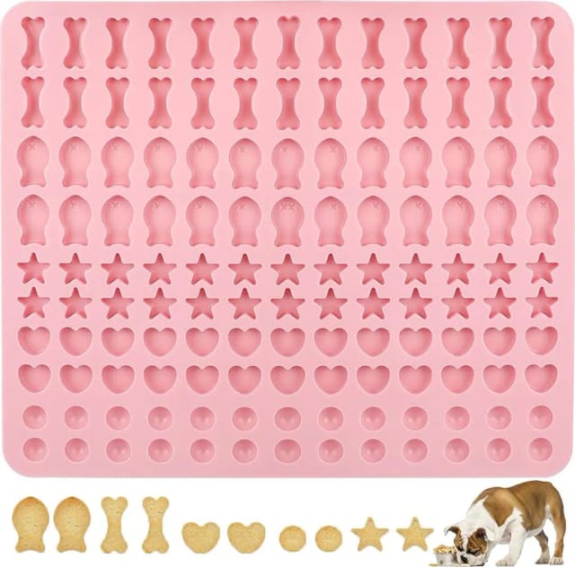 Plaque De Cuisson Silicone Cent Trente Alvéoles Pour Friandises Pour Chien Moule À Biscuits Pour Animaux