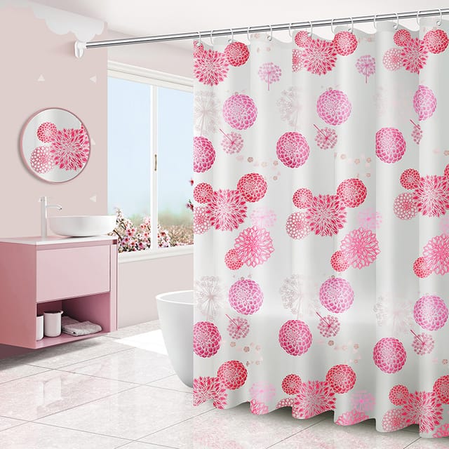 Rideau De Douche Imperméable Et Anti-moisissure 180 X 200 Cm, Lavable, En Polyester Antibactérien, Avec 21 Anneaux.