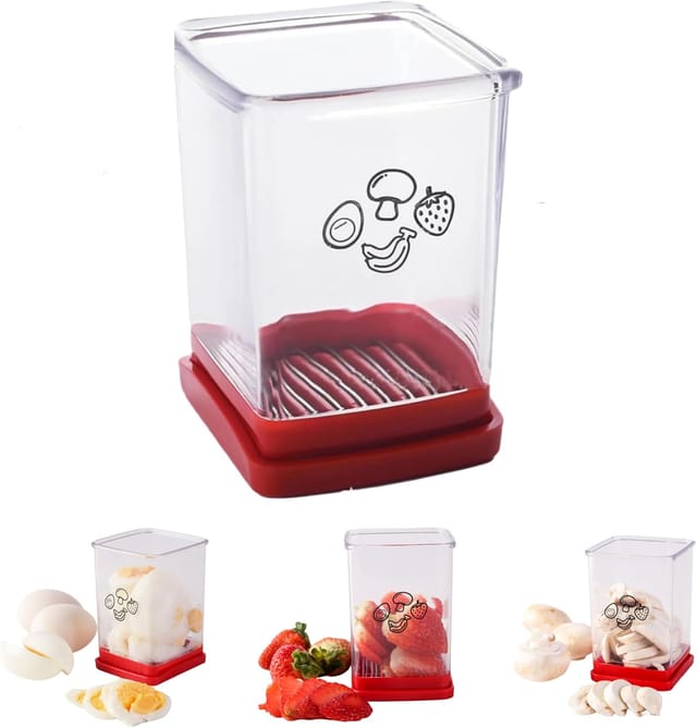 Coupe-fruits Et Légumes Rapide Avec Plaque De Pression, Coupe-œufs En Acier Inoxydable, Coupe-bananes, Coupe-pommes, Coupe-fraises, Nouveaux Ustensiles De Cuisine Portables
