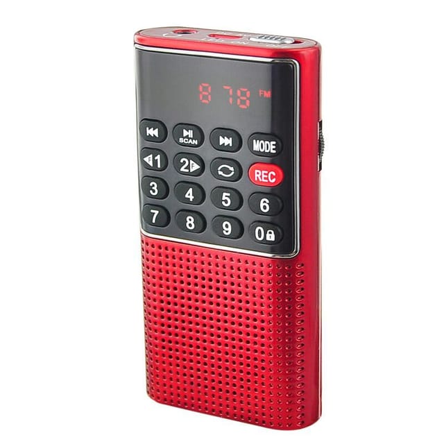 Radio Portable De Poche Fm Mp3 Walkman Avec Enregistreur, Clé De Verrouillage, Lecteur De Carte Sd, Fonctionne Sur Batterie Rechargeable (pas De Radio Am)