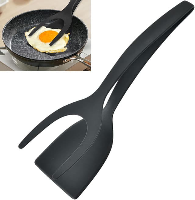 Spatule Multifonction Grip And Flip, Pince À Œufs, Spatule Double Pour Œufs Au Plat, Pince Antiadhésive, Spatule À Œufs, Crêpes, Poisson