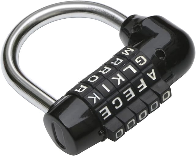 Cadenas À Code Cinq Lettres Noir Pour Valise Et Trousse De Maquillage Sans Clé Idéal Pour Escape Game Et Rangement Sécurisé
