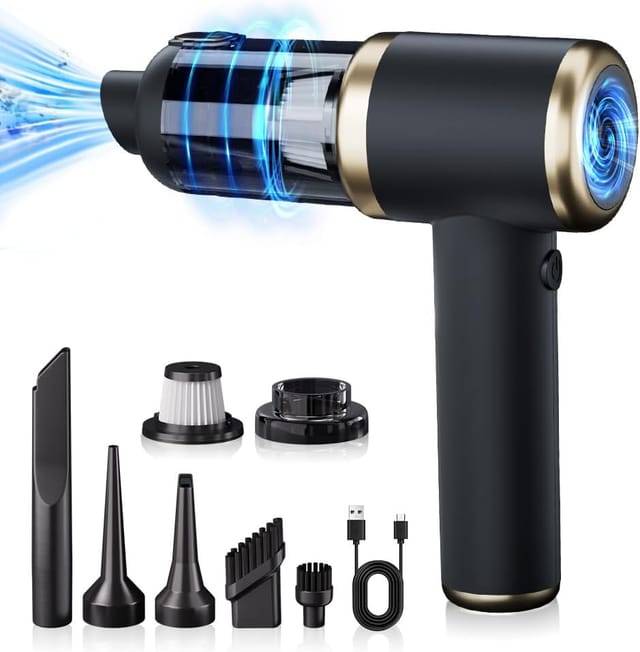 Aspirateur, Aspirateur De Voiture Portable Sans Fil, Aspirateur Et Souffleur D'Air 2 En 1, Embouts Multiples, Aspirateur À Main
