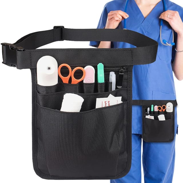 Sac Banane Multifonction Pour Infirmière Avec Ceinture Réglable, Poches De Rangement Durables Pour Accessoires Médicaux