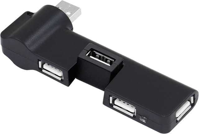 Hub Usb Pivotant Cent Quatre Vingt Degrés Quatre Ports Pour Pc Et Ordinateur Portable Adaptateur Pour Clavier Souris Et Disque Dur