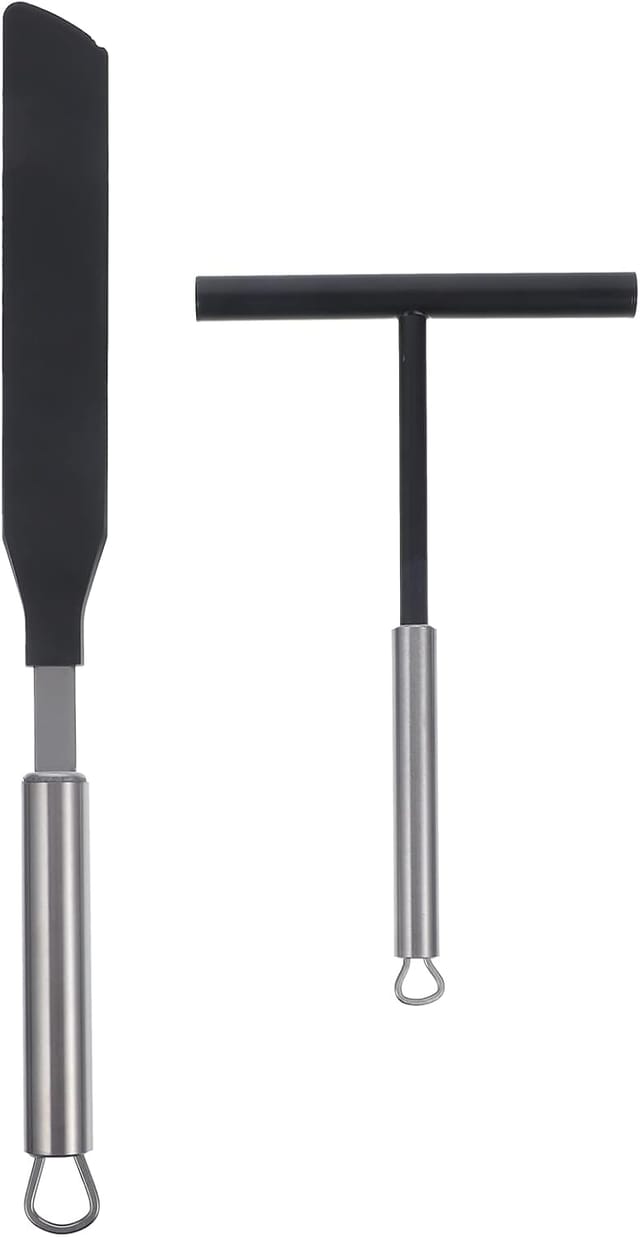 Spatule En Acier Inoxydable Et Nylon Pour Crêpes Et Gâteaux, Grattoir À Pâtisserie Pour Crème Et Confiture