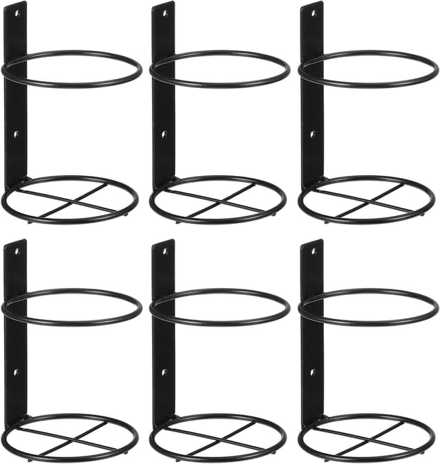 Lot De 6 Porte-bouteilles Muraux En Métal, Rangement Pour Vins, Support Suspendu Design Pour Cave Et Cuisine