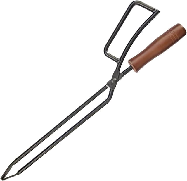 Pince Universelle Longue Portée Pour Foyer, Cuisinière Et Barbecue, Outil Robuste Pour Saisir Bois, Braises Et Aliments Chauds