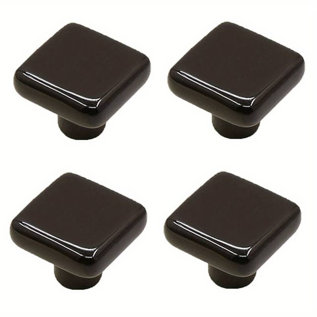 Lot De 4 Boutons De Meuble, Boutons Carrés En Céramique, Poignées De Porte Décoratives, Poignées Décoratives Modernes, Poignées Pour Portes, Meubles, Tiroirs, Commodes, Armoires