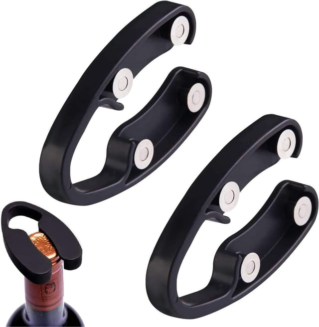 Lot De Deux Coupe Capsules De Vin Noirs Pour Ouverture Nette Et Sans Blessure Outil Pour Bouteilles De Vin Accessoire De Sommelier Pratique
