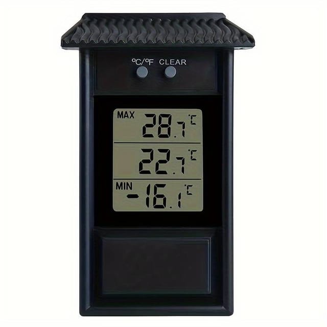 Thermomètre Numérique, Thermomètre De Jardin Domestique Pour La Plantation En Serre, Thermomètre De Jardin Avec Fonction Mémoire