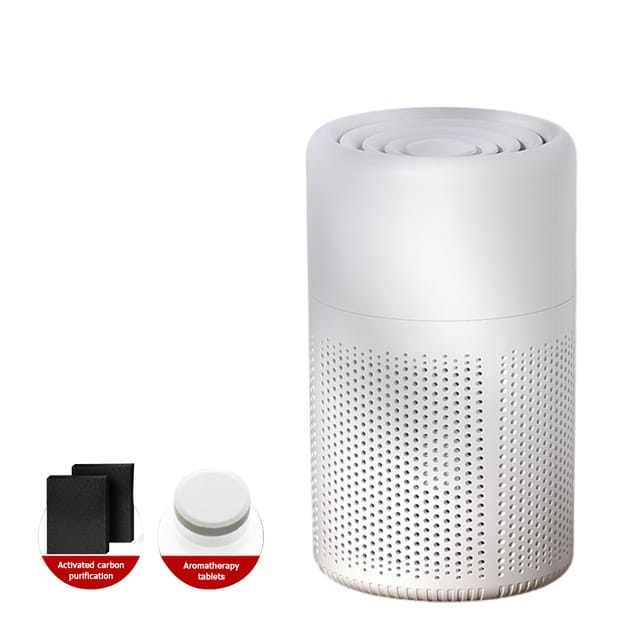 Purificateur D'Air De Bureau Compact Avec Technologie Ionique Négative Pour La Maison, Élimination De La Fumée Secondaire Et Des Particules Fines Pm2.5