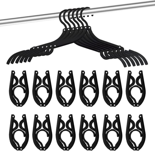 Lot De 24 Cintres De Voyage - Cintres Pliables Et Portables, Accessoires De Voyage, Étendoir À Linge Pliable Pour Les Voyages