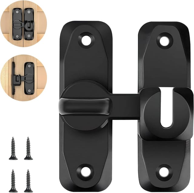 Verrou Coulissant Quatre Vingt Dix Degrés Pour Porte Et Fenêtre Loquet Pour Porte De Douche Et Armoire Accessoire De Sécurité
