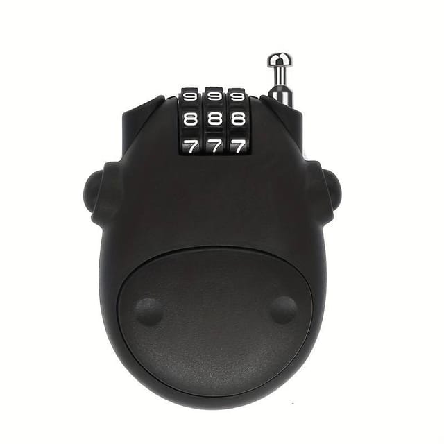 Antivol De Vélo À Combinaison, Antivol De Vélo En Fil D'Acier Haute Résistance, Antivol De Casque Rétractable, Antivol À Combinaison À 3 Chiffres, Accessoires De Vélo