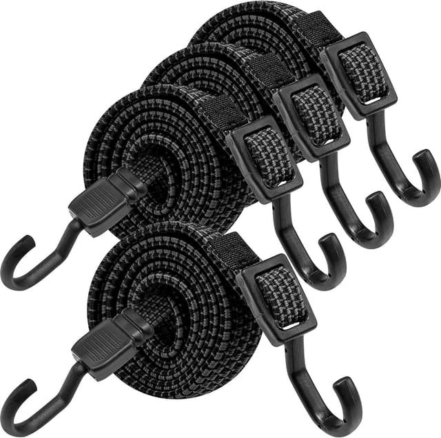 Corde Élastique À Tension Réglable Avec Crochet, Corde À Bagages En Latex Pour Arrimer Du Chargement, Corde En Caoutchouc, Corde En Caoutchouc Extra Résistante À Tension