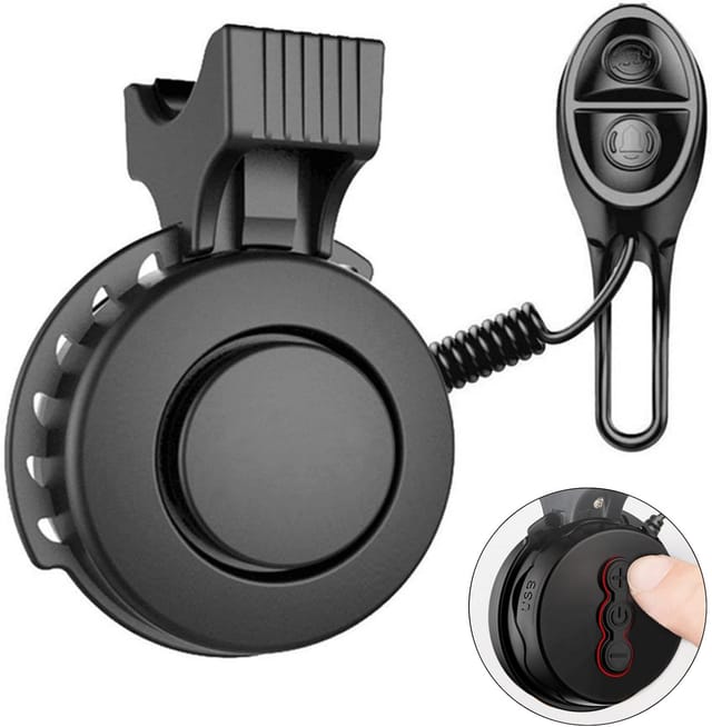 Sonnette De Vélo À Volume Réglable, Électrique Et Rechargeable Par Usb, Pour Vtt, Vélo De Route Et Bmx.