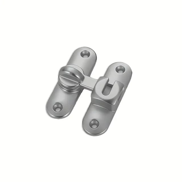 Serrure Coulissante A Angle Droit Cent Quatre Vingt Degres En Acier Inoxydable Pour Porte De Salle De Bain Et Placard Securite