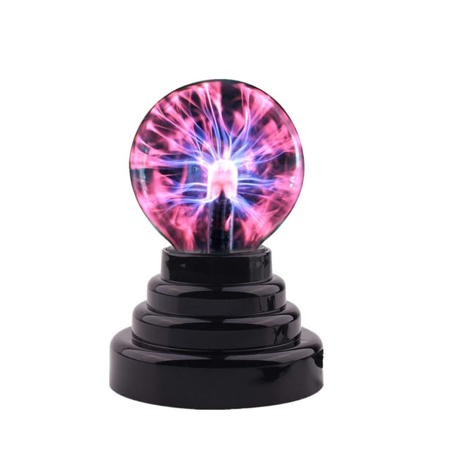 Lampe Plasma Boule Trois Pouces Tactile Avec Alimentation Usb Ou Batterie Deco Pour Chambre Cadeau Pour Noel Et Saint Valentin