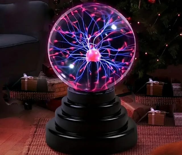 Veilleuse Magique À Plasma, Boule Lumineuse À Plasma - Lampe Tactile Alimentée Par Usb, Effet D'Électricité Statique Magique Pour Décorations De Fête Et De Maison
