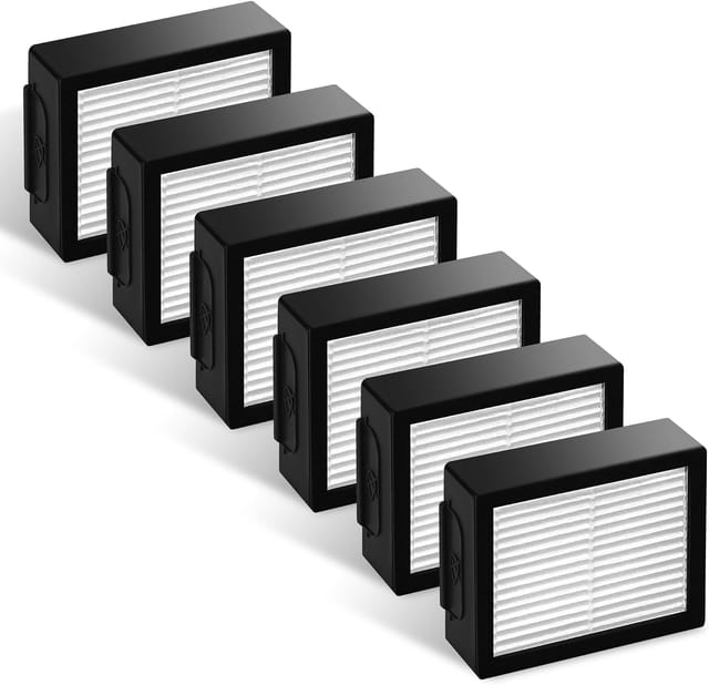 Filtres De Rechange Pour Aspirateurs I-robot Roomba Séries Ei Et J (i1+, I3, I3+, I4, I5/plus, I6, I6+, I7, I7+/plus, I8, I8+, E5, E6, E7), Lot De 6 Filtres Haute Efficacité