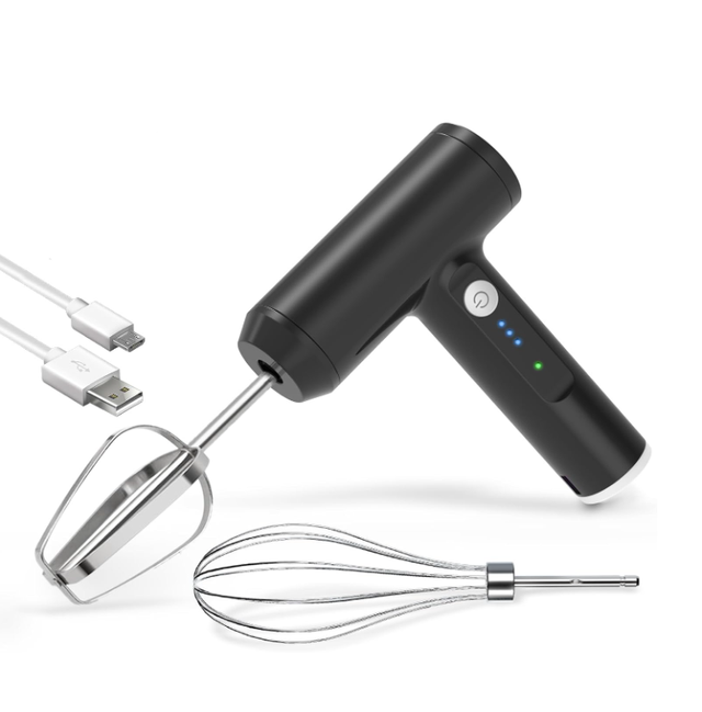 Batteur Électrique Sans Fil, Portable Et Doté De 3 Vitesses Et D'Un Fouet En Acier Inoxydable 304.
