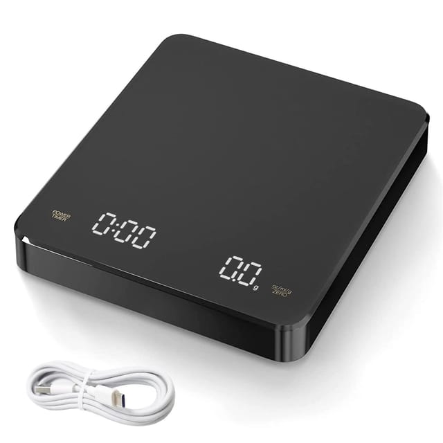 Balance À Café Numérique Rechargeable Par Usb Avec Minuteur Automatique, Précision De 0,1 G, Capacité Maximale De 3 000 G.