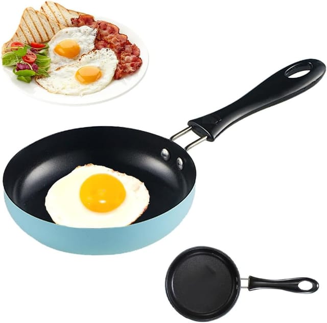 Mini Poêle À Frire, 12 Cm, Petite Poêle Antiadhésive, Mini Poêle À Frire Portable Pour Œufs, Bacon, Tranches De Jambon, Steaks, Camping
