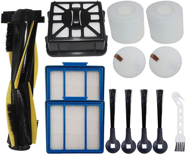Convient Pour Le Filtre De Brosse Principale En Coton Du Robot Nettoyeur Shark Iq Rv1001ae Rv101, Le Filtre De Brosse Latérale Et La Roue Universelle.