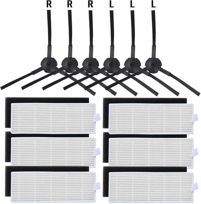 Kit De Filtre Et De Brosse Latérale De Rechange Pour Aspirateur Robot Ilife A6 A4 A4s