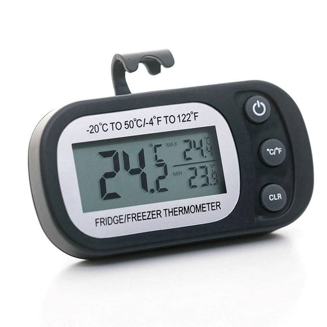 Thermomètre Pour Réfrigérateur, Thermomètre Numérique Pour Congélateur, Étanche, Fonction D'Enregistrement Des Températures Maximales Et Minimales, Avec Grand Écran Lcd.