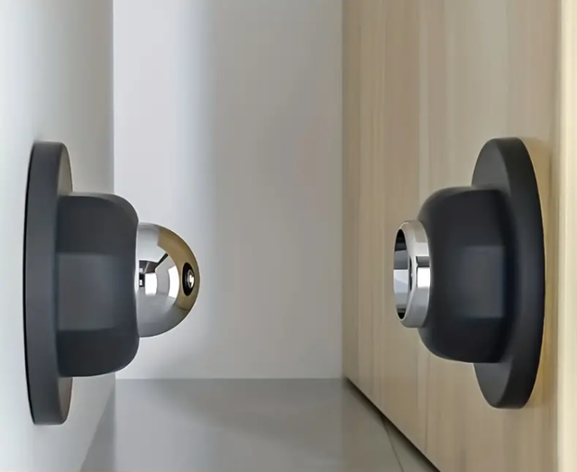 Butée De Porte Courte, Butée De Porte Magnétique Puissante Pour Faible Espace Entre Les Portes, Butée De Porte Sans Perçage Avec Ruban Adhésif 3d, Butée De Porte En Silicone Anti-choc