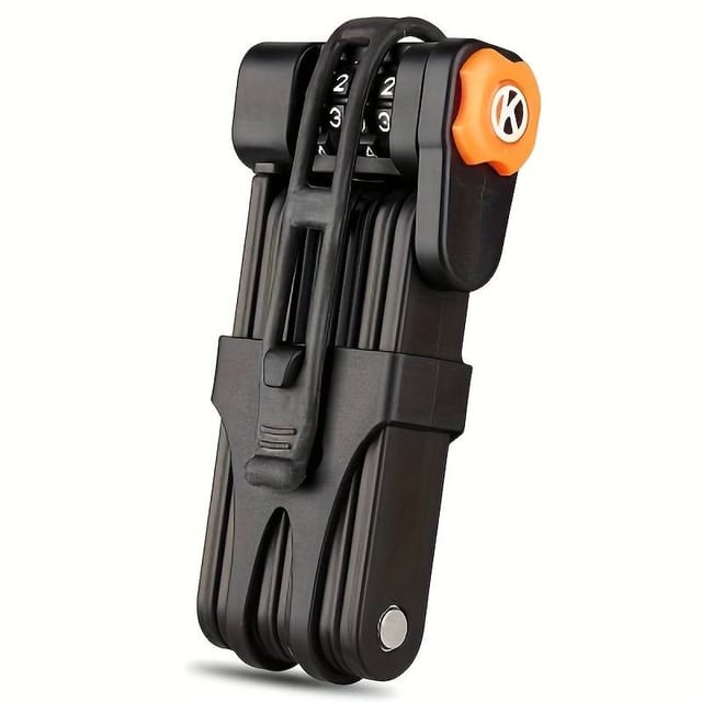 Antivol De Vélo, Cadenas Pliable Pour Vélo, Antivol De Vélo Portable Et Pliable Avec Clés Et Support, Antivol De Sécurité Robuste En Acier Pour Vélo De Route, Moto, Vélo
