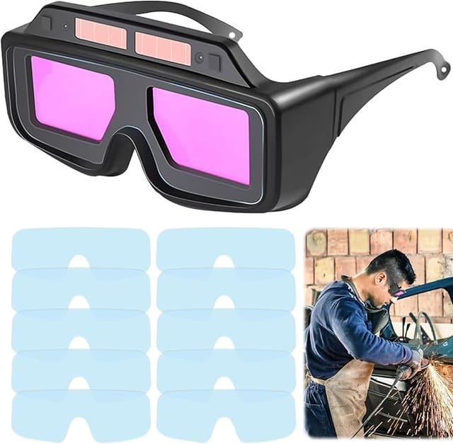 Goggles De Soudage À Assombrissement Automatique W370, Lunettes Solaires Pour Soudeur Avec Protection Uv Et Led