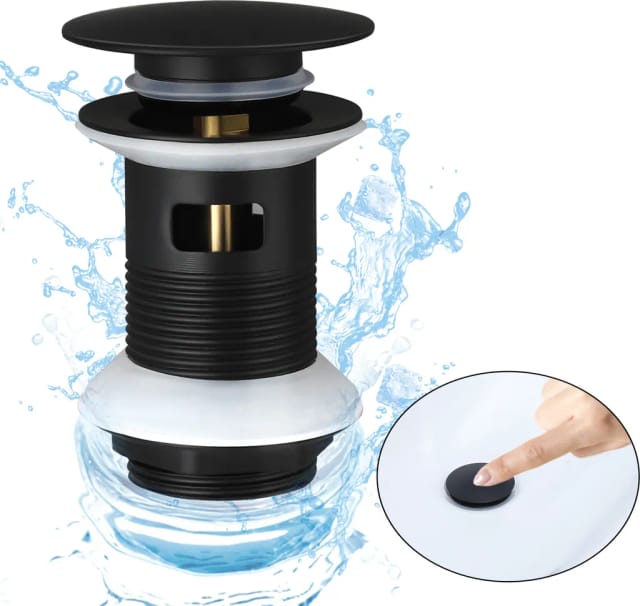 Bonde De Lavabo Pop Up Avec Trop Plein Universelle Un Quart De Pouce Valve D Évacuation Pour Lavabo Et Évier