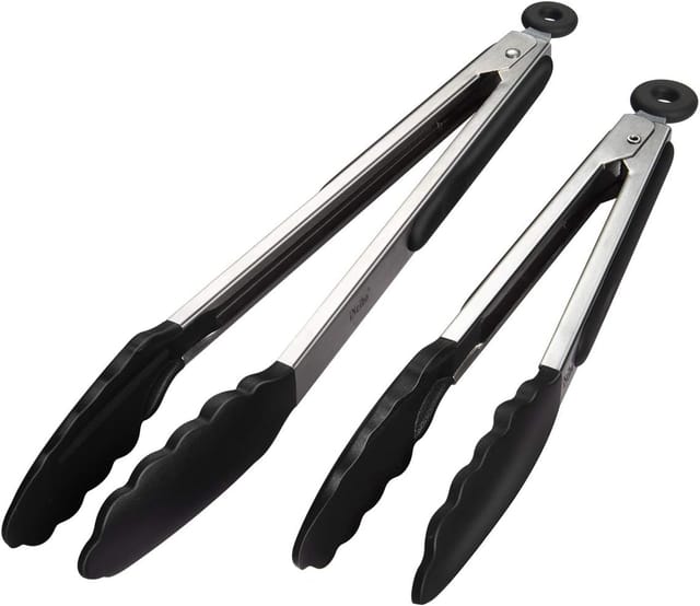 Pince De Cuisine En Silicone Neuf Et Douze Pouces Manche Antidérapant Résistant À La Chaleur Pour Barbecue Et Buffet Accessoire