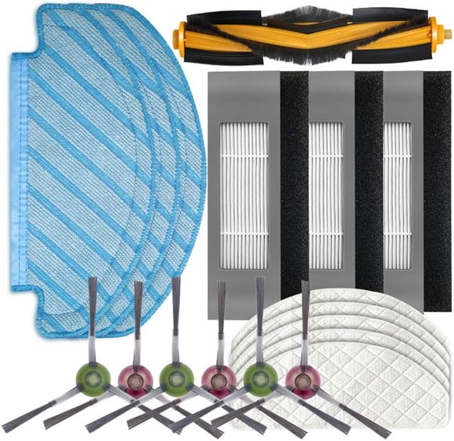 Filtres De Brosse Latérale Et Chiffon De Nettoyage Pour Aspirateur Ecovacs Ozmo T8