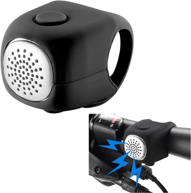 Sonnette De Vélo Électrique Waterproof Avec 100 Décibels, Trois Sons Différents, Portable Pour Vtt, Route, Bmx Et Vélo Enfant