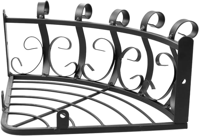 Support Mural Métallique Pour Pots De Fleurs, Fixation Pour Balcon, Jardin Et Garde-corps, Idéal Pour Suspensions Florales