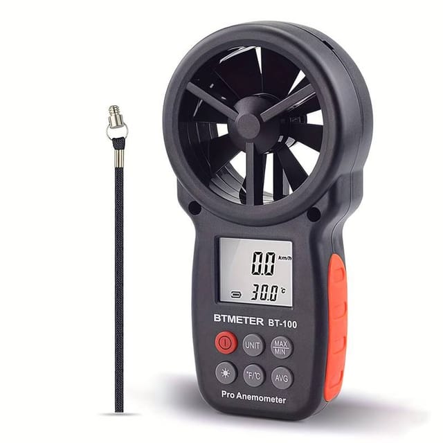 Anémomètre Portable, Anémomètre Numérique Cfm, Testeur De Vitesse Du Vent Pour Drones De Prise De Vue Cvc, Refroidissement Éolien, Température Du Vent