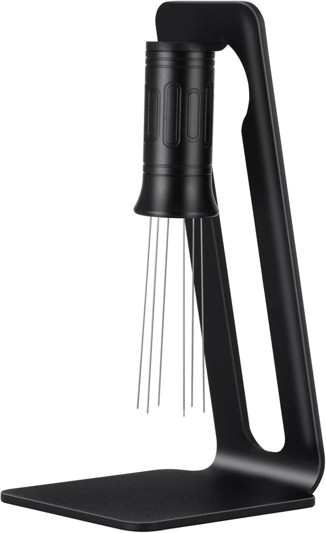 Distributeur Magnétique À 6 Aiguilles Fines Pour Espresso, Outil De Barista Pour Café Italien, Noir Motif Ovale