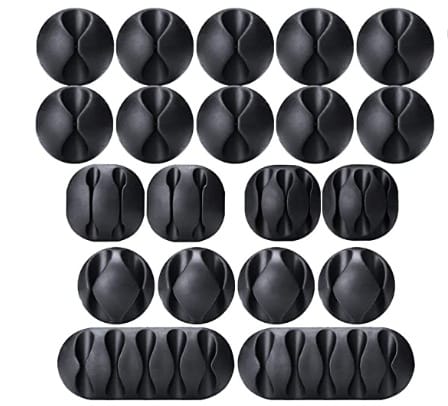 Organiseur De Cables Multiprise Avec Clips Pour Bureau Gestion Des Fils De Charge Usb Audio Et Electrique Propre Et Range