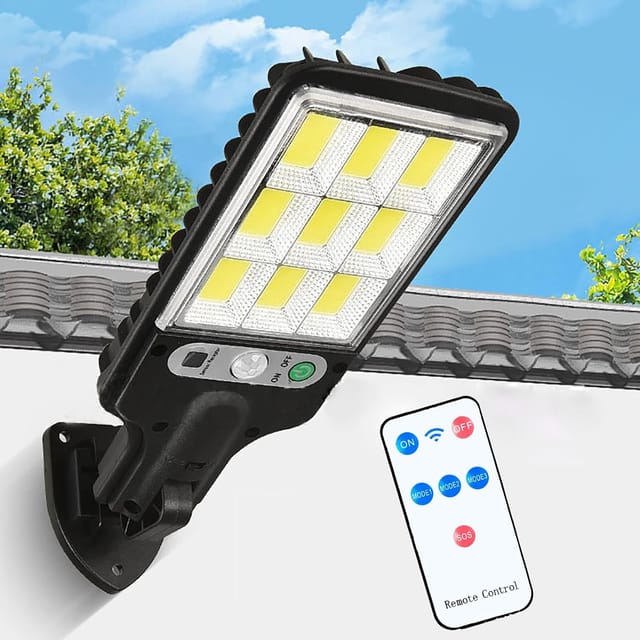 Projecteur Solaire Led 180 W Pour Éclairage Extérieur, 10 000 Lm, Étanche Ip65, Avec Détecteur De Mouvement