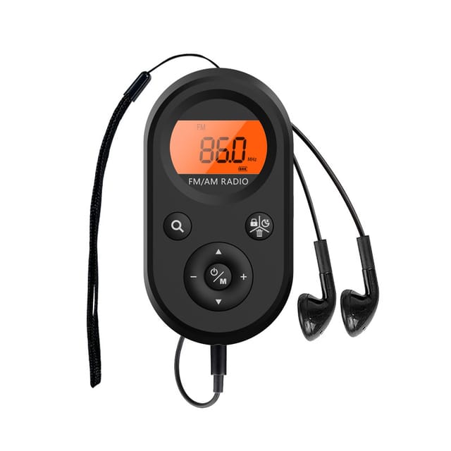 Radio Portable Am/fm, Radio De Poche Personnelle Rechargeable Avec Réception Optimale, Longue Autonomie, Écouteurs Stéréo, Petite Radio Numérique À Transistors...