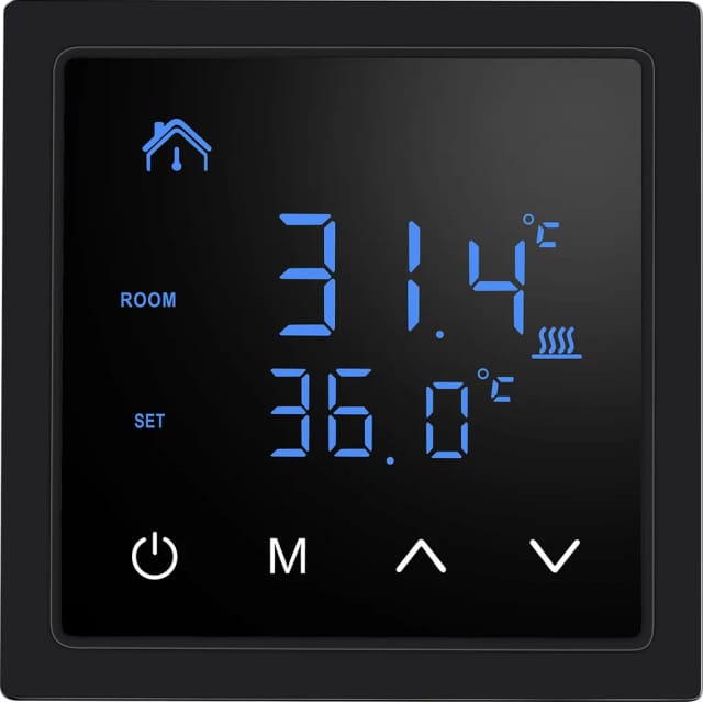 Thermostat Intelligent Pour Chauffage Au Sol Seize Ampères Écran Tactile Avec Verrouillage Enfant Pour Régulation De Température