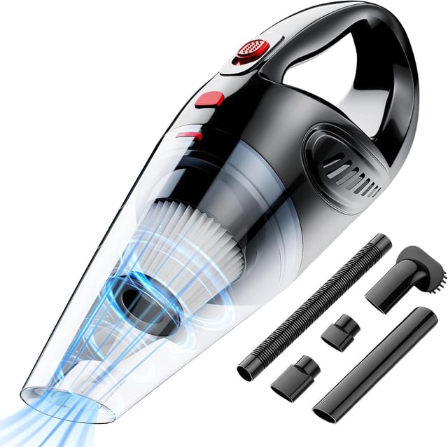 Aspirateur À Main Sans Fil Rechargeable - Véritable Aspirateur À Main Sans Fil Avec Une Aspiration Puissante, Nettoie Rapidement La Poussière Et Les Cheveux