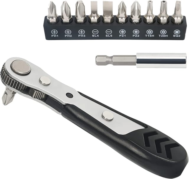 Set De Douze Cles A Cliquet Mini Angle Quatre Vingt Dix Degres Pour Espaces Restreints Outil De Bricolage Haute Torque