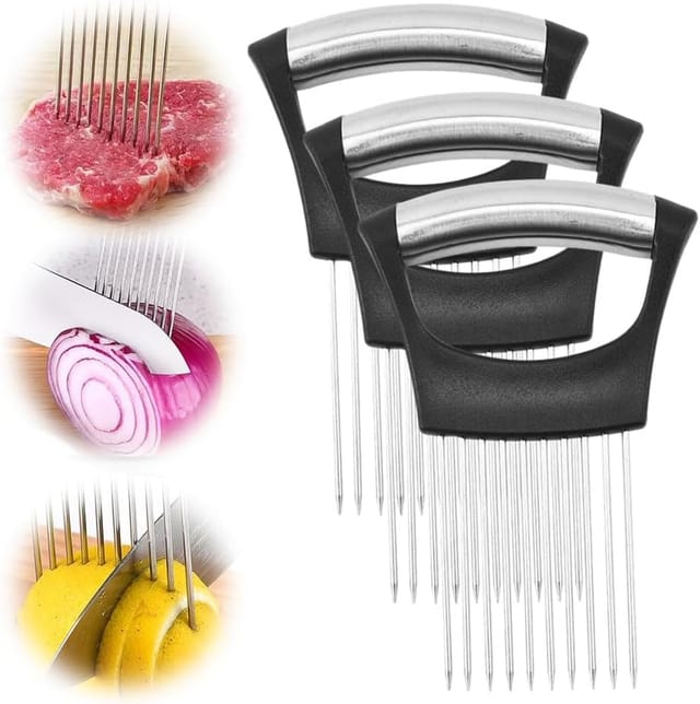 Aiguille À Oignons En Acier Inoxydable, Support À Tranches, Ustensiles De Cuisine, Fourchette À Oignons, Aiguille À Détacher La Viande