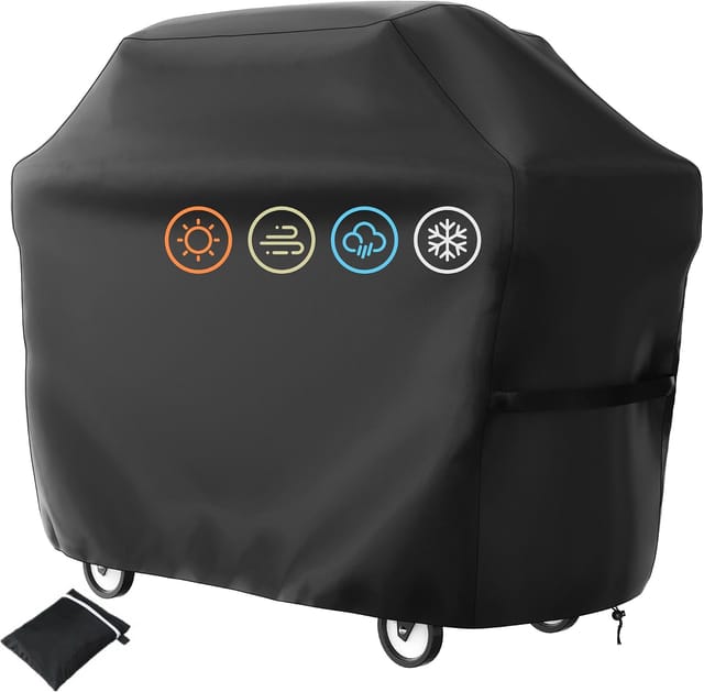 Housse De Protection Imperméable Pour Barbecue À Gaz 145x61x117cm - Avec Cordon De Serrage Et Sac De Rangement