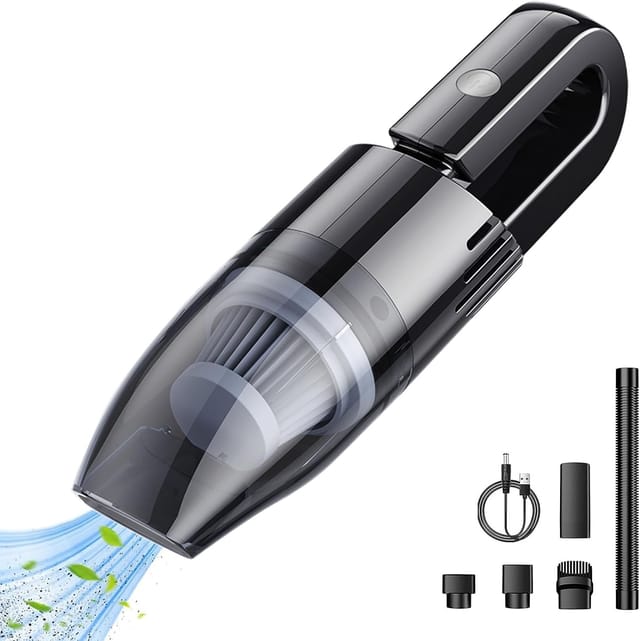 Aspirateur Portatif, Mini Aspirateur De Voiture Portable Sans Fil, Puissant Aspirateur Portatif Pour Voiture, Maison Et Bureau